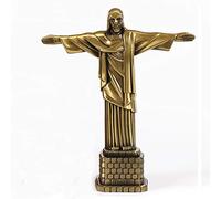 SSCYHT Figurine de Jésus, Statue chrétienne d'art la Statue du rédempteur Top Collection pour Cadeau d'ornement de Chapelle à la Maison,Laiton
