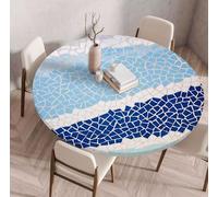 SSDDLZEQ Nappe Ronde imprimée Effet Bois, Housse de Table élastique imperméable(2,140cm)