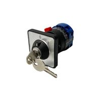 SSDXFJZR Interrupteur à Came Rotatif à 2 Positions, 2 Positions, 1 Trou, avec e Verrouillage, Alimentation Universelle 220 V, Option de démarrage par Coupure