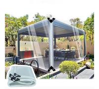 SSFMSF Bâche Transparente avec œillets 0.35mm Epaisse Multifonction PVC Protection Baches Imperméable Résistant à poussière pour Piscine Jardin Voiture Mobilier Terrasse. (H:2m * W:2m | 400g/m²)