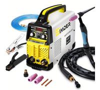 SSimder TIG Poste à souder 140 A CC 2 en 1 Lift TIG MMA Atelier | Inverter IGBT, Post Flow, WP-17, brûleur en acier inoxydable, acier, cuivre, 220 V, réparation automobile, bricolage, garage