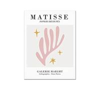 SSLDP LFHLI Affiche Vintage Henri Matisse Peinture Murale en Feuilles de Corail Peinture et gravures sur Toile Tableau de décoration intérieure 50x70cm sans Cadre