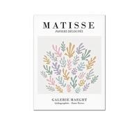 SSLDP LFHLI Affiche Vintage Henri Matisse Peinture Murale en Feuilles de Corail Peinture et gravures sur Toile Tableau de décoration intérieure 50x70cm sans Cadre