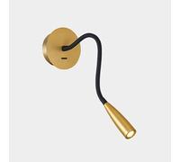 SSNCcNC Applique Souple Col de cygne Lampe de chevet Avec interrupteur Fonction de rotation à 360° Lampes murales veilleuse Blanc chaud 3000K 3W Chambre à coucher doré