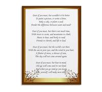 SSOPTMCB Dust If You Must Quote Poster Life Philosophy Poem Canvas Wall-Art for Modern Farmhouse and Minimalist Home Decor(Framed,08x12inch(20x30cm))