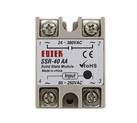 SSR-10AA SSR-25AA SSR-40AA 10A 25A 40A Module de relais à semi-conducteurs 80-250V entrée ca 24-380V sortie(SSR-40AA)