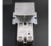 SSR-25DA Module de relais à semi-conducteurs SSR-25 DA 25A avec couvercle en plastique + 1 Pc aluminium dissipateur chaleur Dissipation radiateur combinaison pièces