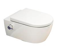 SSWW | wc douche avec siège de toilette Softclose, Taharet sans rebord, fonction bidet | 52,5 cm de long | mitigeur chaud/froid