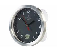 St. Leonhard Horloge de salle de bains étanche radio-pilotée avec thermomètre-hygromètre