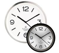 St. Leonhard Horloge murale à quartz avec cadran rétroéclairé - radio-pilotée, blanche