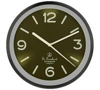 St. Leonhard Horloge murale à quartz avec cadran rétroéclairé - radio-pilotée, noire