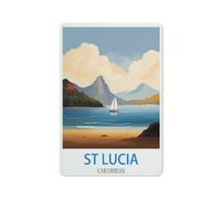 St Lucia Caribbean Vintage Metal Tin Sign | St Lucia Caribbean Vintage Metal Tin Sign