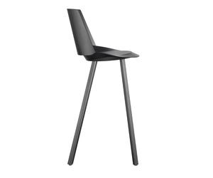 ST10 Jean Tabouret avec dossier H 106cm noir profond e15 - E15 ST10 JEAN RL H106 BLACK