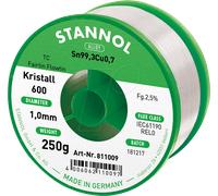 Stannol Kristall 600 Fairtin Étain à souder sans plomb sans plomb Sn99,3Cu0,7 REL0 250 g 1 mm