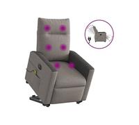 vidaXL Sta-op-massagestoel elektrisch verstelbaar stof taupe3324078 Taupe G