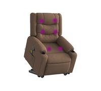 Sta-op-massagestoel verstelbaar stof bruin3310269