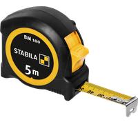 Stabila Mètre-ruban de poche BM 100 19566 – 5 m, graduation métrique de 1 000 mm – ABS