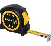 STABILA 19570 - Mètre à ruban BM 100, 3 m, échelle métrique
