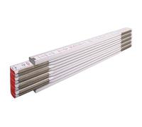 Stabila Mètre pliant en bois Type 1607, 2 m, blanc, graduations métriques - 01134