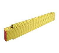 Stabila Mètre pliant en bois Type 707, 2 m, jaune, graduations métriques - 01304