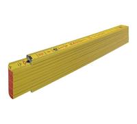 Stabila Mètre pliant en bois Type 707 2 m jaune, échelle métrique, certifié PEFC