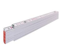 Stabila Règle pliante en bois Type 1707 2 m blanche, échelle métrique