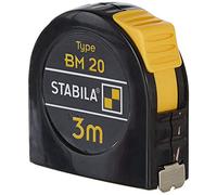Stabila MPBM20 BM 20 Mètre-ruban de poche, Noir/jaune, 3 m