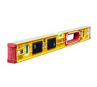 STABILA Niveau Type 196-2 LED, 61 cm, profilé en aluminium extra-rigide, 1 fiole horizontale/1 fiole verticale LED, 1 poignée, embouts amortisseurs, antidérapant, Made in Germany