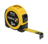 STABILA STABILA Mètre ruban BM 150, 3 m, ruban métrique, fenêtre de lecture, boîtier ABS incassable, crochet mobile, clip ceinture, précision MID Quantité:1