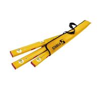 STABILA STABILA PRO SET 80 ASM, set de 4 niveaux à bulle magnétiques : 120 cm / 60 cm / 30 cm / poche, profilé en aluminium renforcé, système d'aimants aux terres rares extra-forts, antidérapants inté