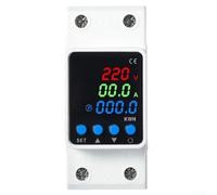 Stabilisateur de tension 2P 63 A réglable Protection contre les surtensions Appareil de protection numérique 1-63 A Protection contre les surintensités Régulateur de tension automatique avec double