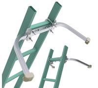 Stabilisateur d'échelle, accessoire d'échelle étendu en aluminium robuste pour outils de nettoyage de gouttières de toit, crochets d'échelle avec coussinet inférieur en caoutchouc antidérapant (brevet