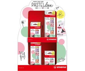 STABILO 07/72-07 Surligneur STABILO BOSS MINI Pastellove, présentoir de 72 cartons