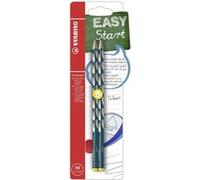 stabilo 2 crayons graphite hb easygraph s gaucher - bleu ardoise Bleu G
