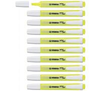 Stabilo 275/24 - Surligneur Stabilo Swing Cool - Jaune - Lot De 10 Pcs