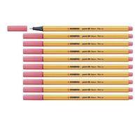 Stabilo 88/040 - Stylo Fineliner Point 88 - Rouge Néon - Paquet De 10 Pcs