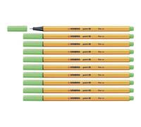 Stabilo 88/16 - Fineliner Point 88 Stylo - Light Emerald - Pack De 10 Pcs