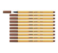 Stabilo 88/38 - Stylo Fineliner Point 88 - Sanguine - Paquet De 10 Pcs