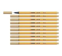 Stabilo 88/88 - Stylo Fineliner Point 88 - Ocre Clair - Paquet De 10 Pcs