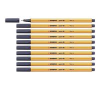 Stabilo 88/98 - Stylo Fineliner Point 88 - Payne's Grey - Paquet De 10 Pcs