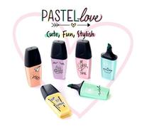 Stabilo Boss-Mini Stylo Surligneur Pastellove, Marqueur De Texte Et En Carton, 6 Couleurs