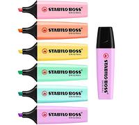 STABILO BOSS Original Ensemble de 6 surligneurs pastel + 1 surligneur lilas (Lilac Haze)