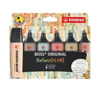 Surligneur Stabilo Boss NatureColors couleurs assorties - Pochette de 6