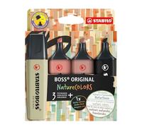 Surligneur Stabilo Boss NatureColors couleurs assorties - Pochette de 4