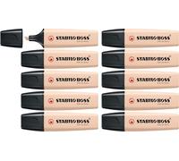 STABILO BOSS ORIGINAL NatureCOLORS - Surligneur - lot x 10 surligneurs - beige rosé