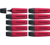 STABILO BOSS ORIGINAL NatureCOLORS Wildflower Edition - Surligneur - lot x10 surligneurs - rouge dahlia