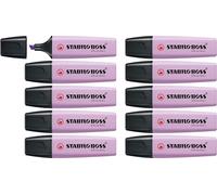 STABILO Surligneur BOSS ORIGINAL Pastel Lot x 10 Encre à l'eau 2-5 mm Brume de lilas
