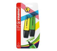STABILO Surligneur BOSS Original – Pointe biseautée – Fluo – Blister 2 pièces Jaune + Vert