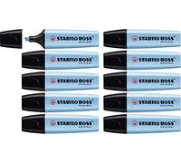 STABILO Surligneur BOSS ORIGINAL – Lot de 10 surligneurs fluo – Bleu