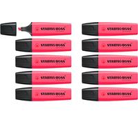 STABILO BOSS ORIGINAL - Surligneur - Lot x 10 surligneurs fluo - Rose | Lot de 10, rose